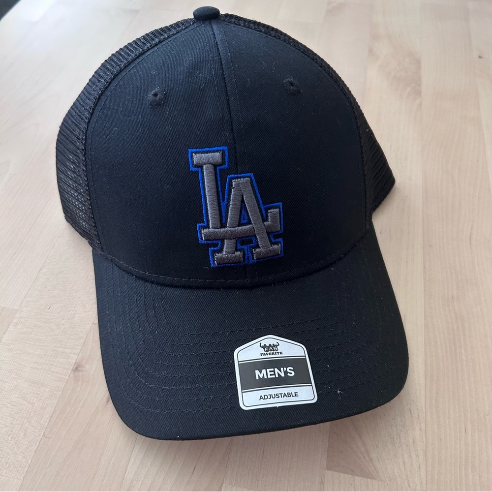 LA Black Baseball Cap, Snap Back, Men’s Size